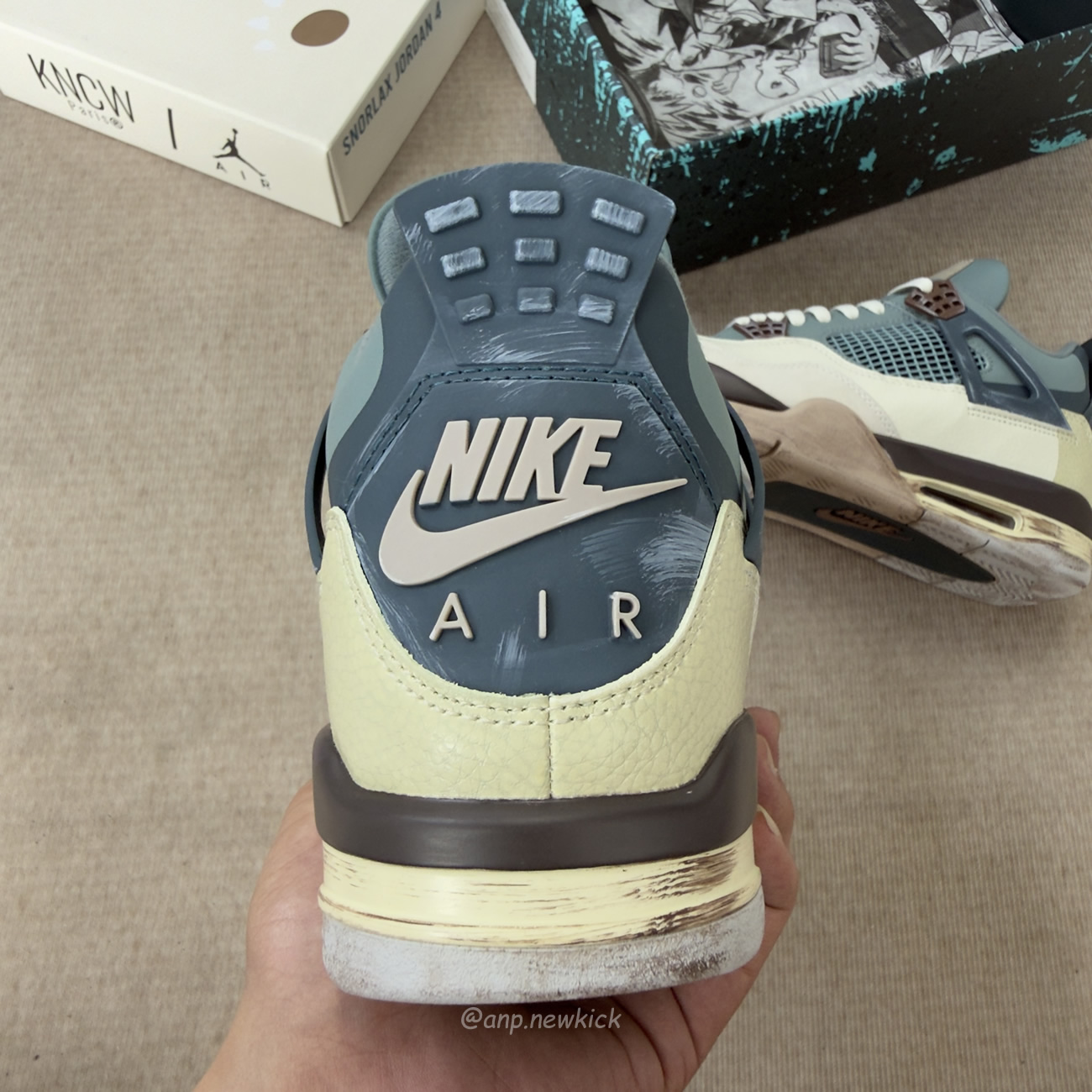 Air Jordan 4 Retro X Andrew Chiou Snorlax Custom (2) - www.newkick.vip